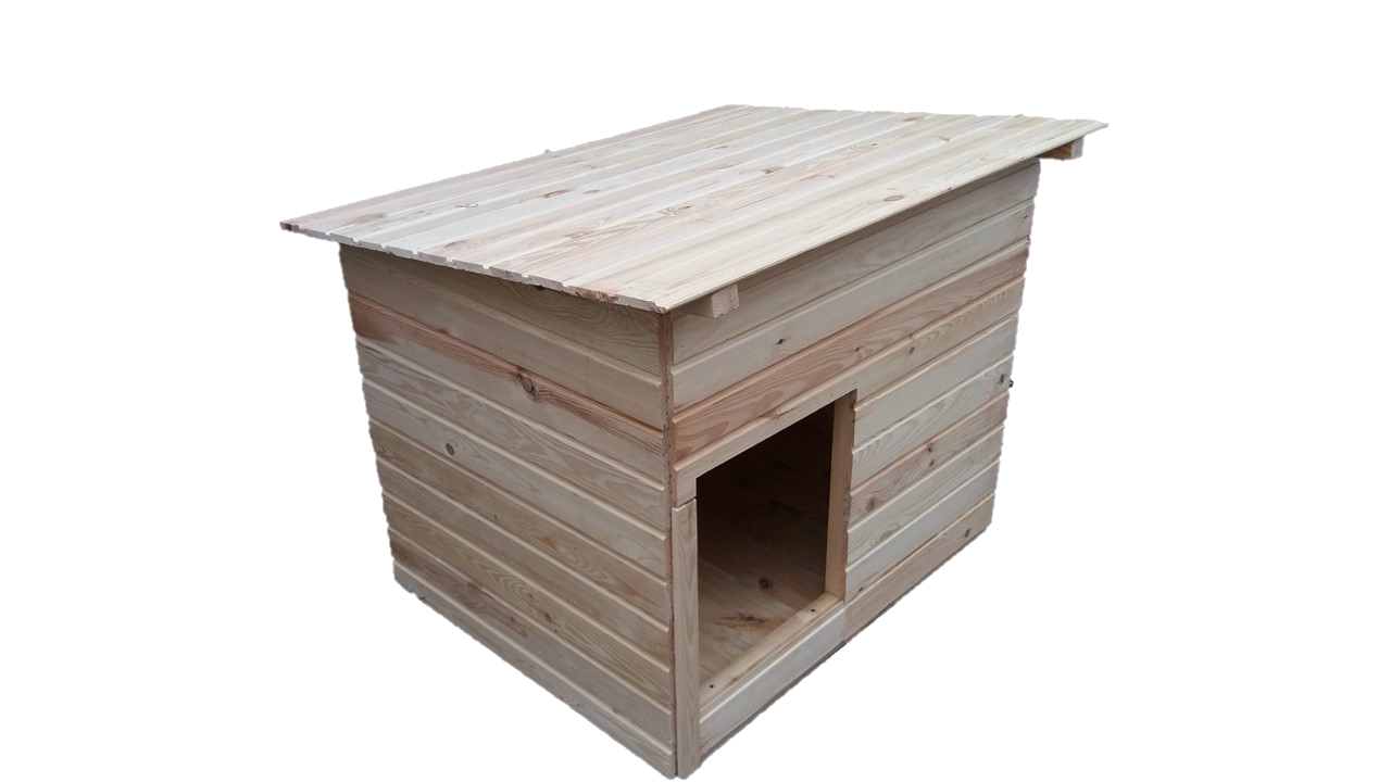 будка для собаки с односкатной крышей