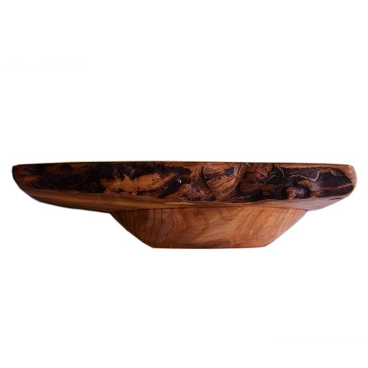 Декоративная тарелка из дерева абрикос от ЮЛУК