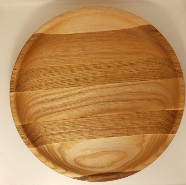 Деревянная тарелка 26 см Полосатая